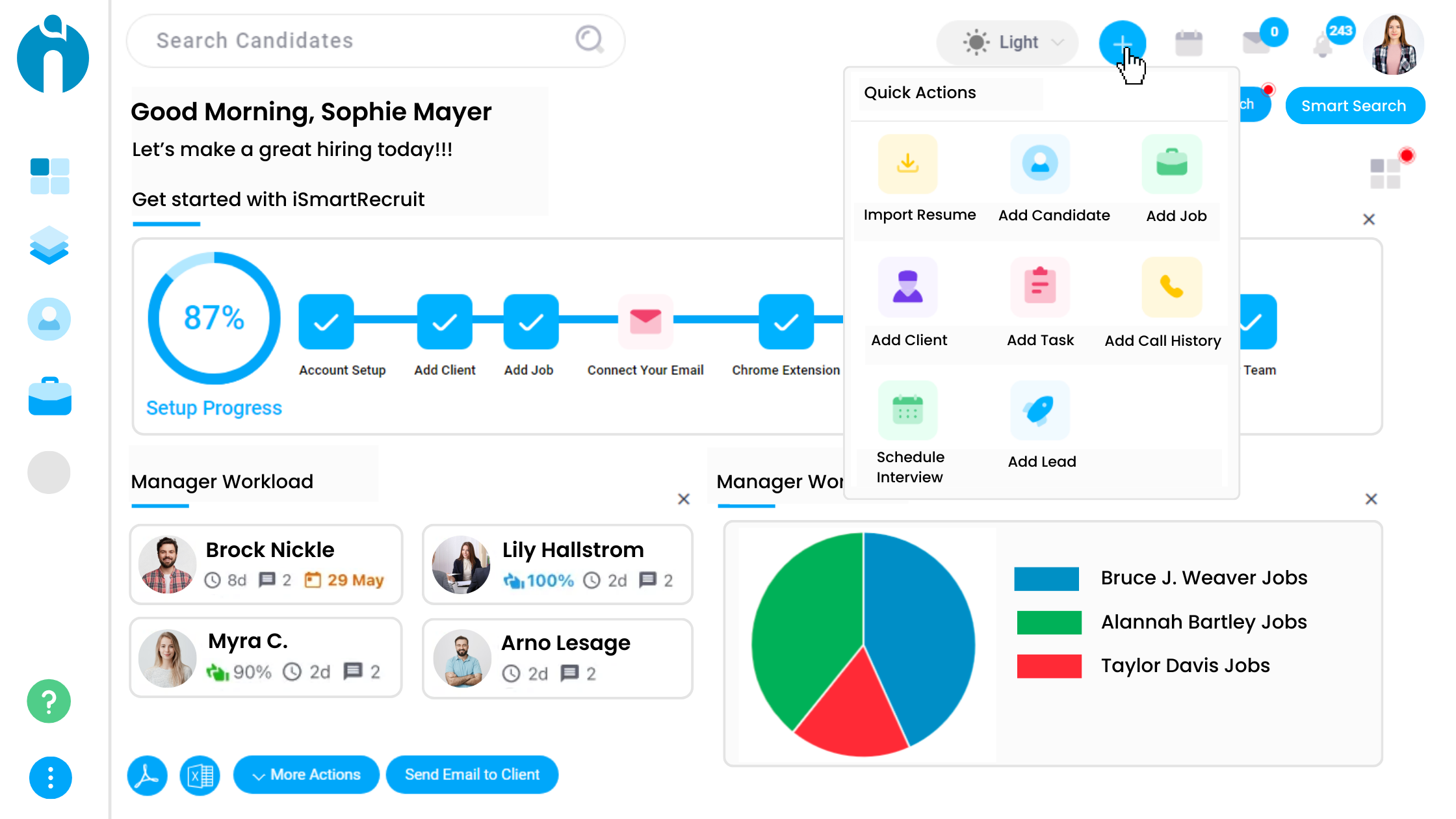 iSmartRecruit - AI Recruitment Software Dashboard